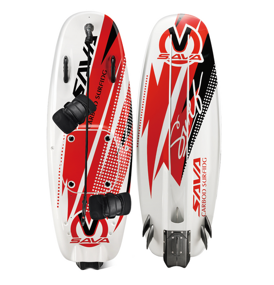 SAVA Carbon Electric Surfboard - 60V 60Ah - White