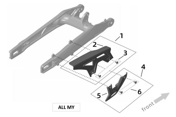 Surron Ultra Bee CHAIN GURARD OEM parts diagram