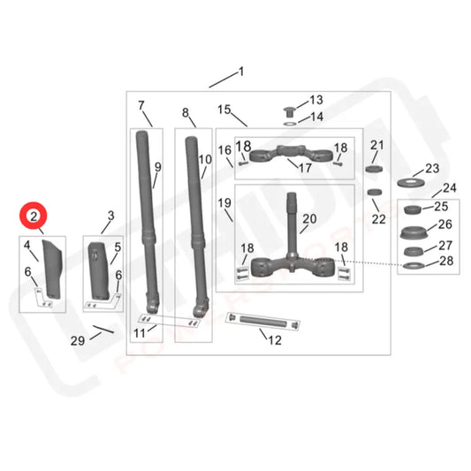 Hyper Bee Fork Mud Guard (Right)