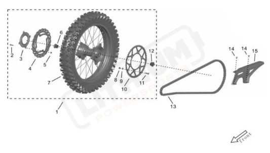 Surron Hyper Bee OEM R Washer B4001 d8 eParts