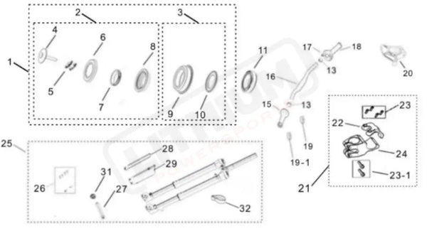 Surron Light Bee S OEM R Front fork Mudguard (KKE) eParts