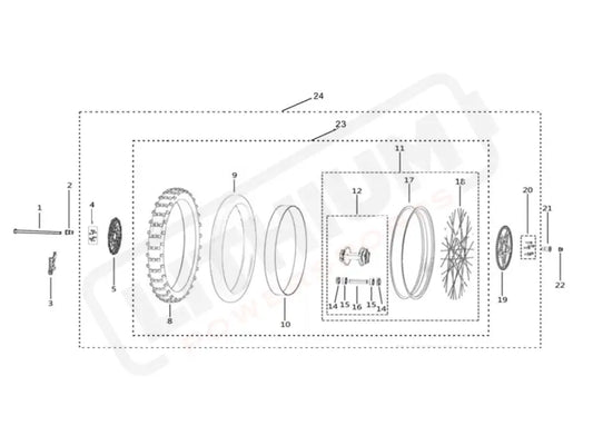 Surron Light Bee S OEM Rear Wheel Axle eParts