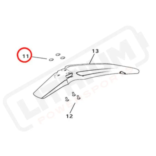 Light Bee Front Fender Mounting Bushing (KKE & DNM)