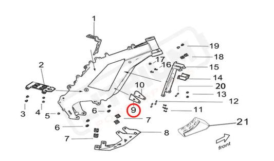 Light Bee Controller Mounting Bracket, Lower Right