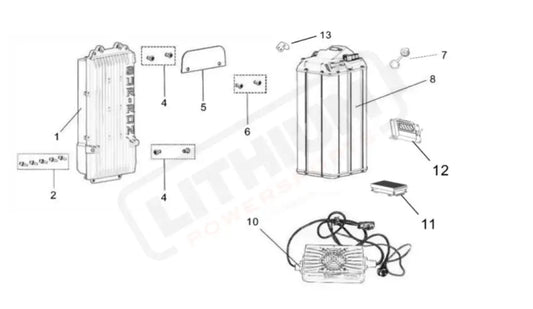 Surron Light Bee X OEM Plastic P Clip (Black) (for dual-connector battery) eParts