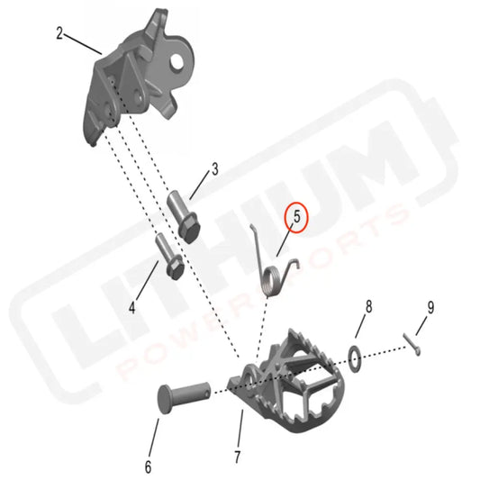 Storm Bee Footpeg Return Spring (LEFT)