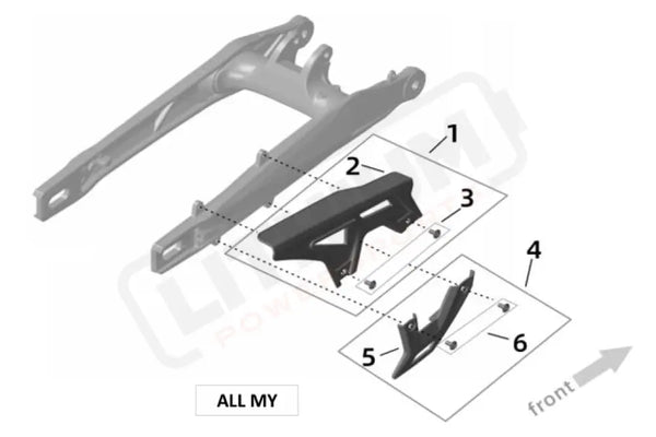 Surron Ultra Bee CHAIN GUARD parts diagram
