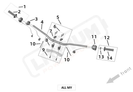 Surron Ultra Bee OEM Parts Diagram - HANDLEBAR CONTROLS