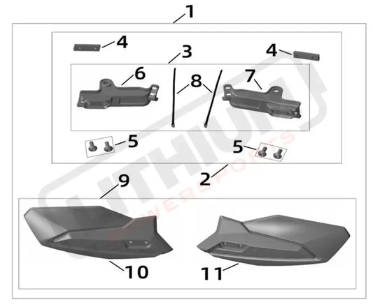Surron Ultra Bee OEM Handguard Set?Black? - Lithium Powersports