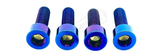 Titanium E-Moto Brake Handle-Mount Bolts Surron LBX and most e-moto (see list) / Two Brakes (4 bolts) / Burnt Blue