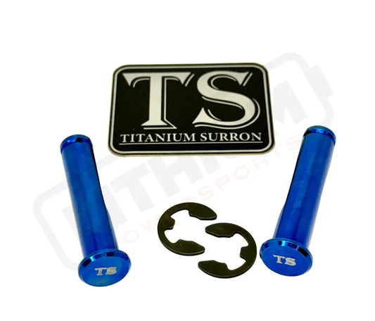 Titanium Foot Peg Pins - Surron Ultra Bee - Blue - Titanium Bolts