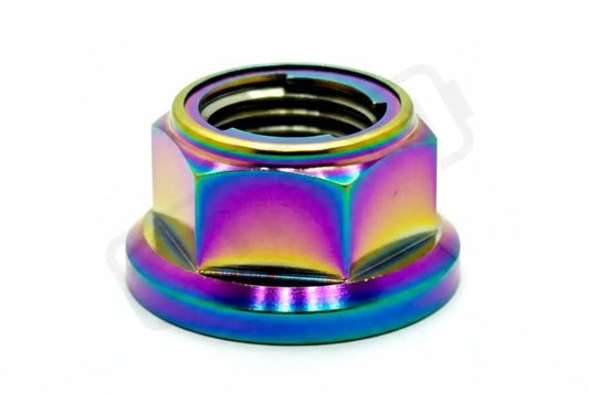 Titanium Rear Axle Nut - E-Moto - Rainbow / M12 - Fits most E-moto - Titanium Bolts