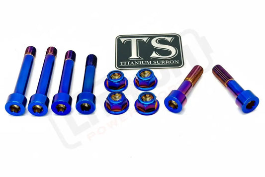 Titanium Rear Suspension/ Linkage Bolt Kit for Surron LBX & Segway X260 - Burnt Blue / With Triangle Bolts Excluding