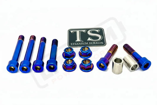 Titanium Rear Suspension/ Linkage Bolt Kit for Surron LBX & Segway X260 - Burnt Blue / With Triangle Bolts Including