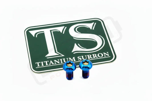 TS Formula Brake Reservoir Cap Titanium Bolts - Burnt Blue / 2 bolts (one brake handle) - Titanium Bolts