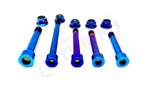 TS Titanium Linkage / Rear Shock Mount Kit for Talaria MX3/ MX4 - Burnt Blue - Titanium Bolts