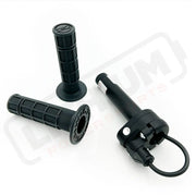 1/4 Turn Electronic Magura Throttle | DirtyBike | Rawrr Mantis X | Mantis Mini - Black Grips - Throttle