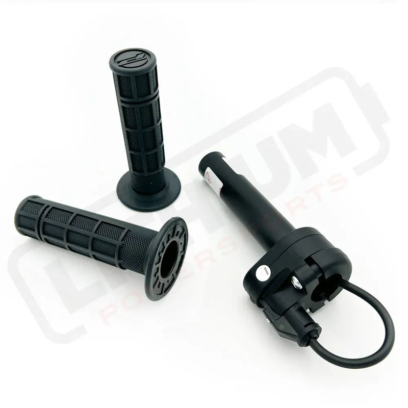 1/4 Turn Electronic Magura Throttle | DirtyBike | Rawrr Mantis X | Mantis Mini - Black Grips - Throttle