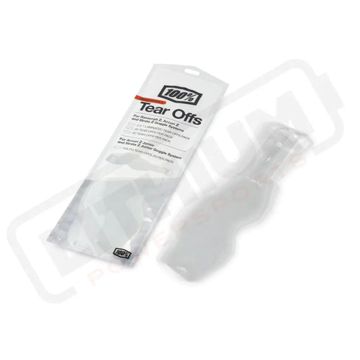 100% RC2/AC2/ST2 Replacement Lenses and Accessories AC2/ST2 Junior Standard Standard Tear-Offs 20 Pk - Eyewear
