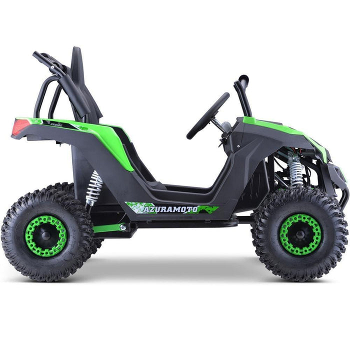 MotoTec Raider Kids UTV 48v 1200w Full Suspension Green.