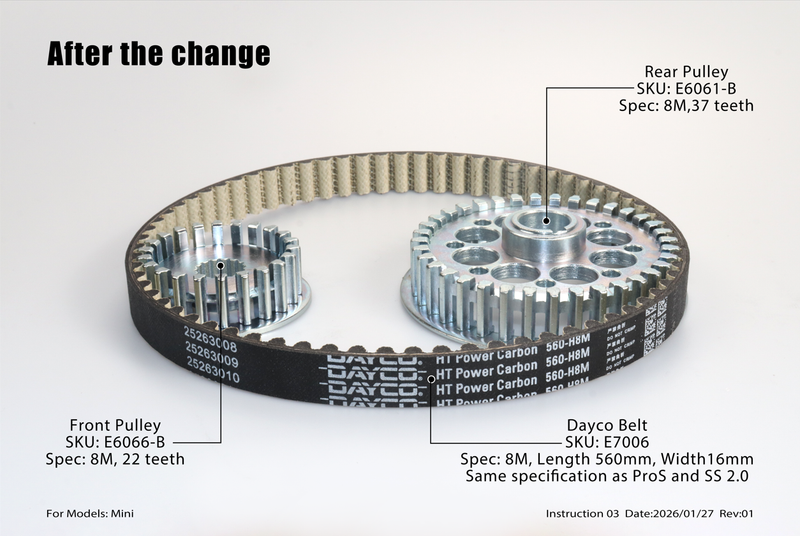 ERide Pro E6067 - Drive Belt 15mm(Old version)
