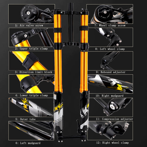 KKE Front Fork Suspension Fit Surron Light Bee, E-Ride Pro-SS, Talaria Sting MX3/MX4/R - Lithium Powersports