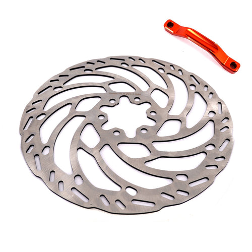 KKE Front 220MM Disc with Adapter For Surron Light Bee X, Segway X160/X260, ERide Pros SS, Talaria MX3 (.)