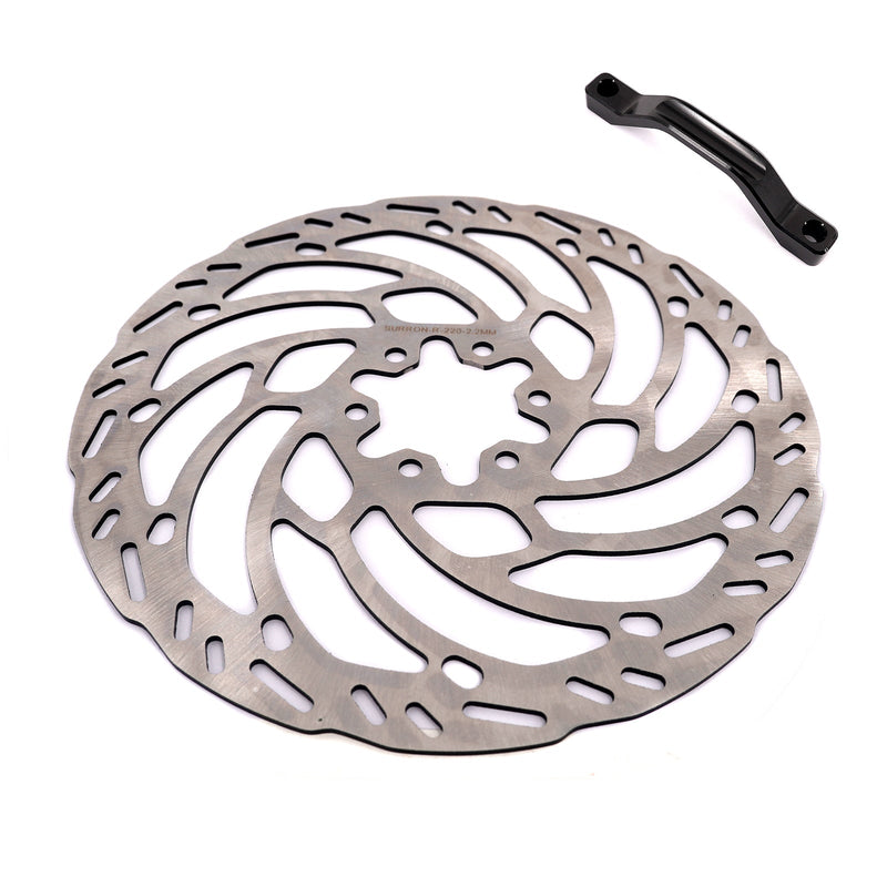 KKE Front 220MM Disc with Adapter For Surron Light Bee X, Segway X160/X260, ERide Pros SS, Talaria MX3 (.)