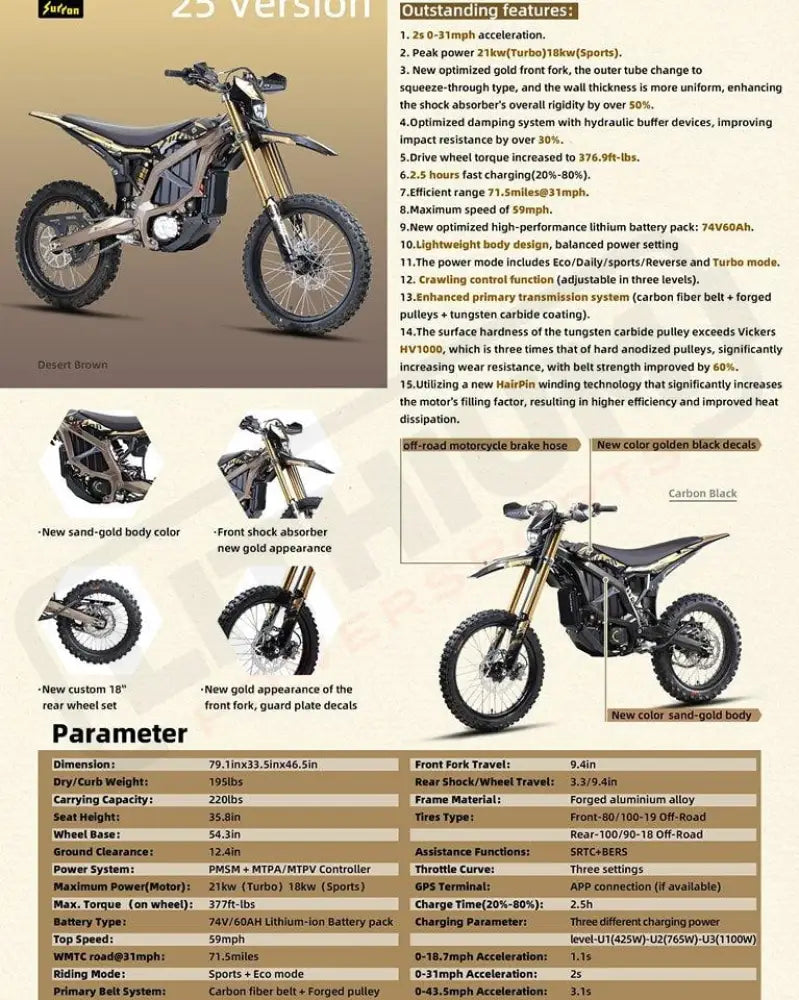 2025 Surron Ultra Bee 21kw Electric Bike - Lithium Powersports