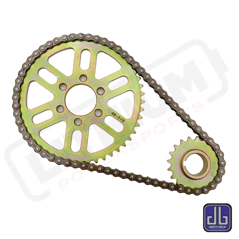 219 KMC Non-Sealed Primary Belt to Economy Chain Conversion Kit | Surron LBX Chain Drive LBX
