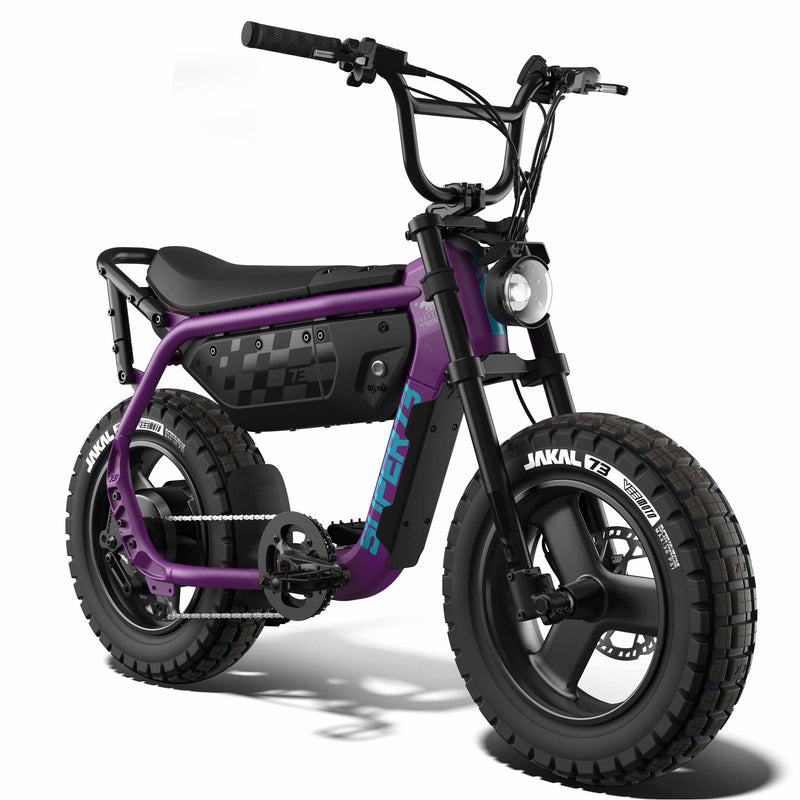 Front view of the SUPER73-MZFT ebike in Cullenberry. @color_cullenberry