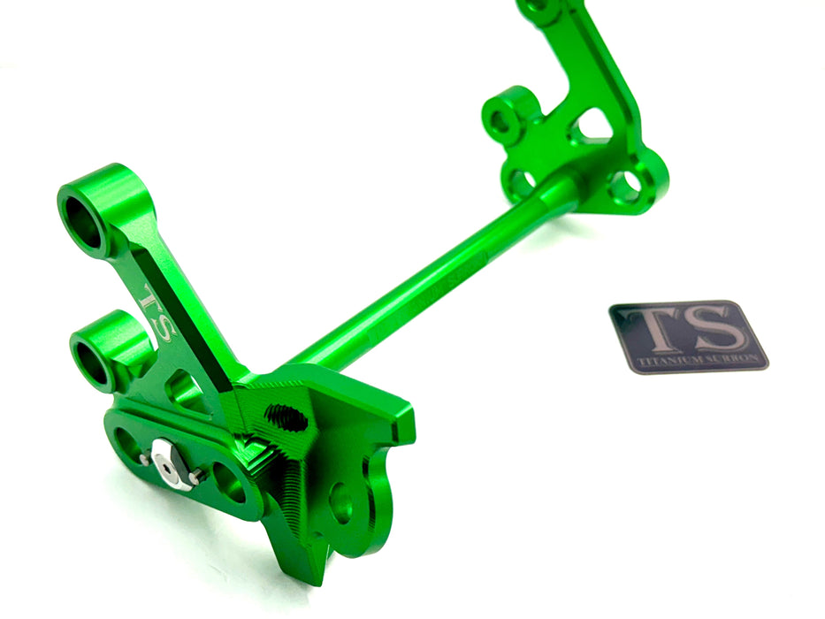 Titanium Surron Custom CNC Aluminum Footpeg Bracket Assembly Surron Green / Green Footpeg bracket assembly LBX