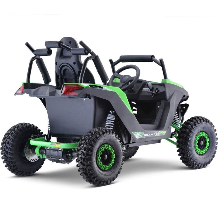MotoTec Raider Kids UTV 48v 1200w Full Suspension Green.
