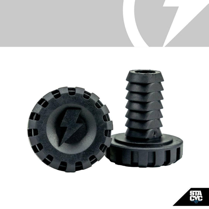 BAR ENDS - 19mm BLACK - Lithium Powersports