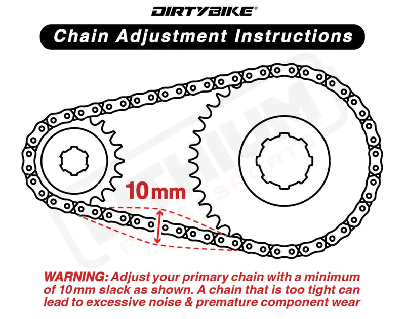 420 Primary Belt to Chain Conversion Kit | 420 RK | Surron LBX Chain Drive Kit