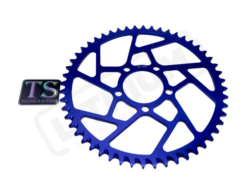 52 Tooth Hardened Aluminum 420 Sprocket for E - moto - Lithium Powersports