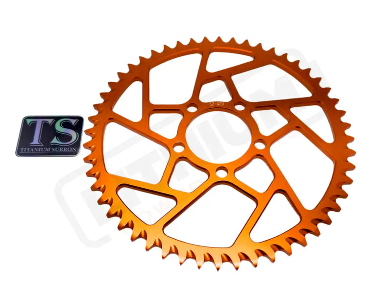 52 Tooth Hardened Aluminum 420 Sprocket for E - moto - Lithium Powersports