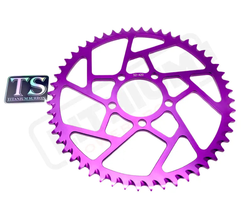 52 Tooth Hardened Aluminum 420 Sprocket for E - moto - Lithium Powersports