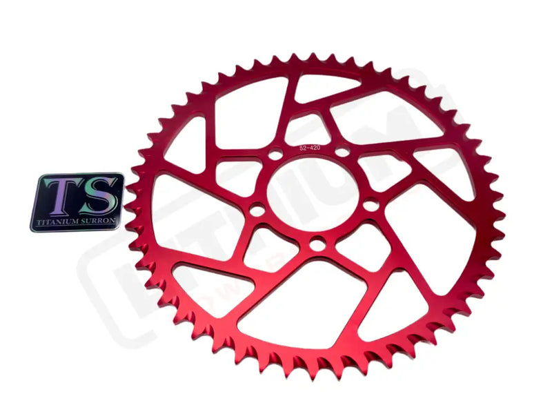 52 Tooth Hardened Aluminum 420 Sprocket for E - moto - Lithium Powersports