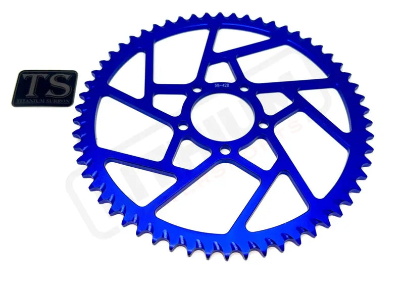 58 Tooth Hardened Aluminum 420 Sprocket for E - moto - Lithium Powersports