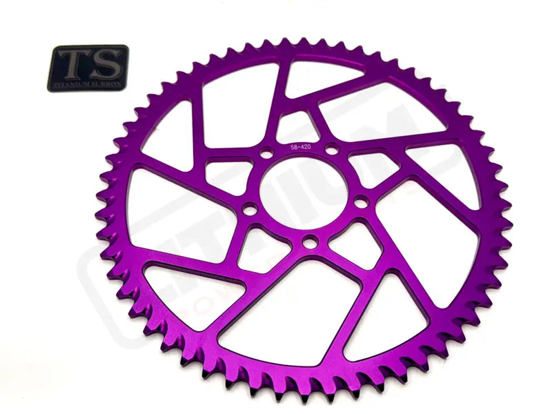58 Tooth Hardened Aluminum 420 Sprocket for E - moto - Lithium Powersports