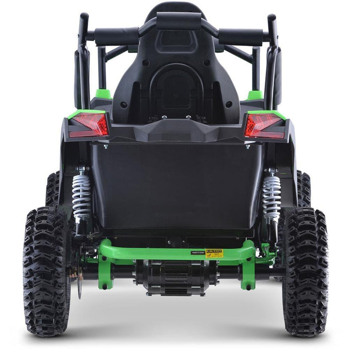 MotoTec Raider Kids UTV 48v 1200w Full Suspension Green.