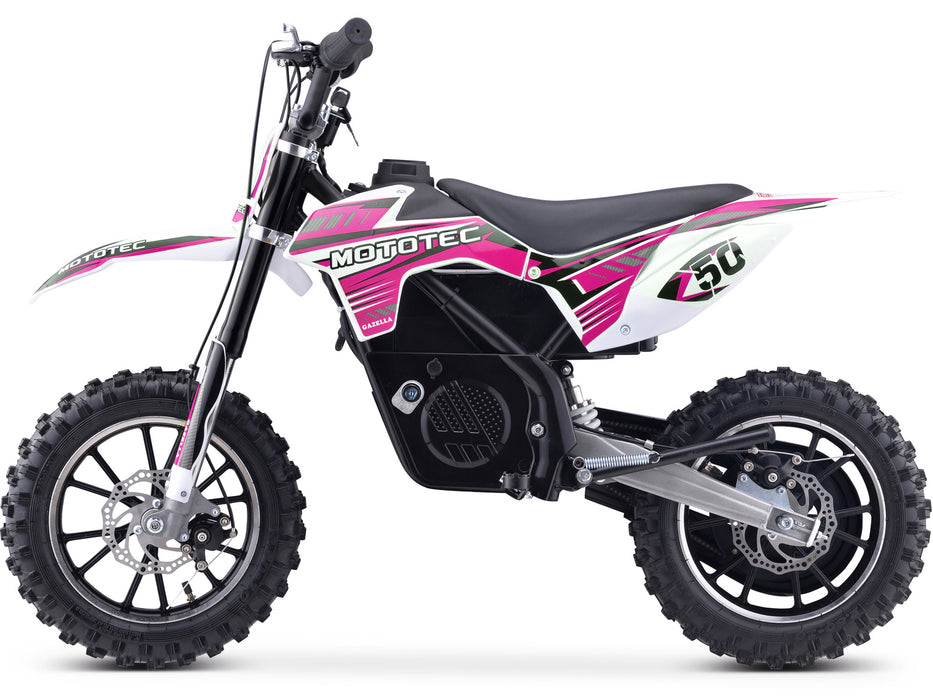 Mototec 24v 500w Gazella Electric Dirt Bike Purple