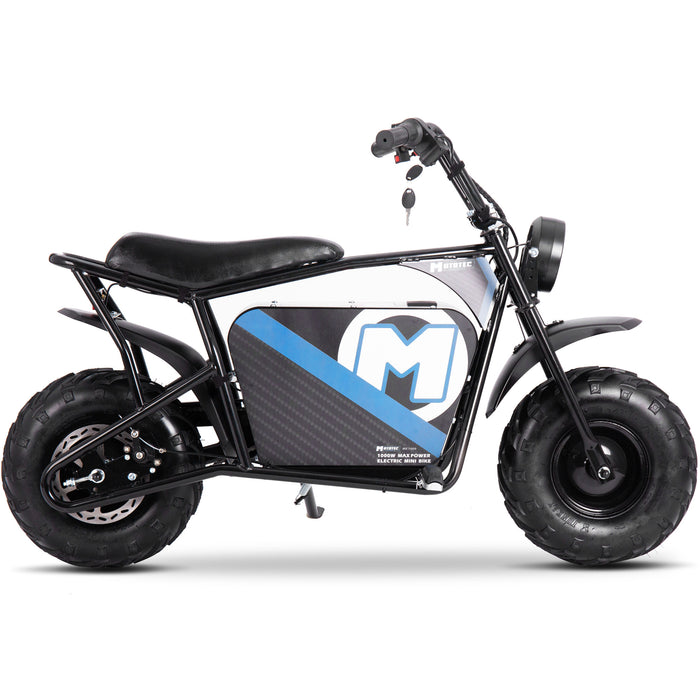 MotoTec 48v 1000w Electric Powered Mini Bike Black