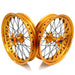 KKE 2.5*17’’ & 3.5*17’’ E-Motor Wheels Fit Surron Ultra Bee Gold Hub, Gold Rim, Black Nipple, Black Spoke eParts