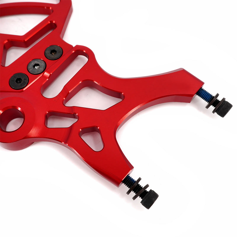 KKE Aluminum Rear Brake Disc Guard Fit Rawrr Mantis, Mantis X Red and Black (Collective)