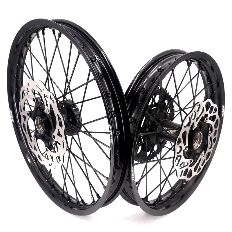 KKE Enduro 1.6*21" & 2.15*18" Stark Varg CNC Hub Electric Dirtbike Alloy Wheels Rims All Black