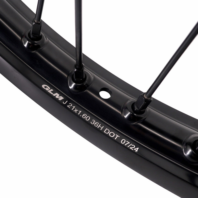 KKE Enduro 1.6*21" & 2.15*18" Stark Varg CNC Hub Electric Dirtbike Alloy Wheels Rims All Black