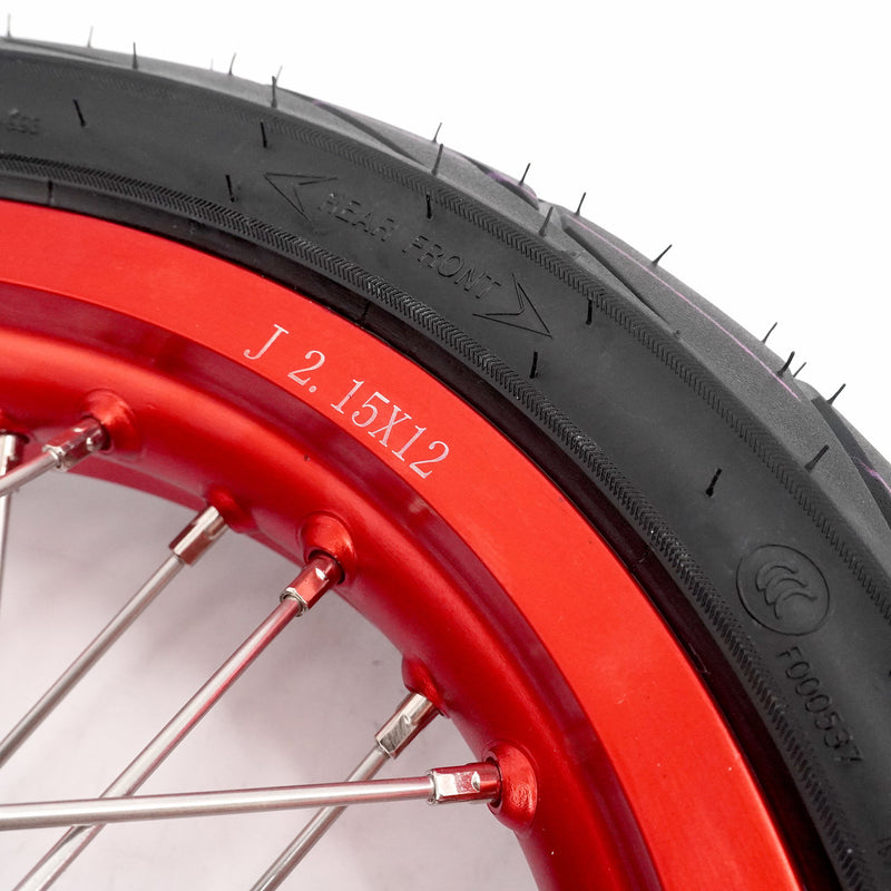 KKE Rawrr Mantis X 2024-2025 1.85*12’‘ & 2.15*12’‘ E-Bike Mini Wheels Kit with Tires Red Rims