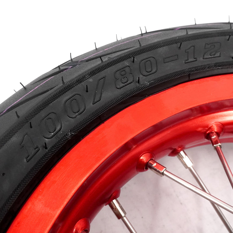 KKE Rawrr Mantis X 2024-2025 1.85*12’‘ & 2.15*12’‘ E-Bike Mini Wheels Kit with Tires Red Rims